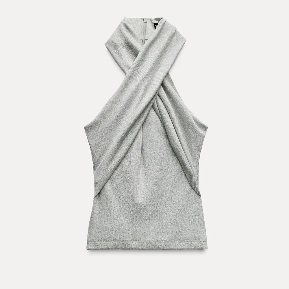 Elegant Gray Women's Halter Top